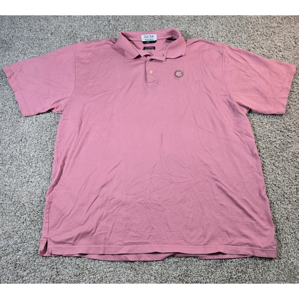 Oak Hill VTG Private Collection Pink Polo Shirt XXL Mercerized Egyptian Cotton